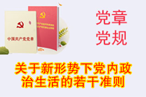 关于新形势下党内政治生活的若干准则